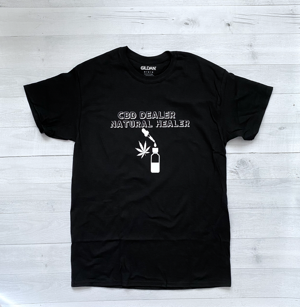 'CBD Dealer + Natural Healer' T-Shirt